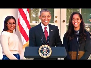Obama Jokes With Daughters...And A Turkey