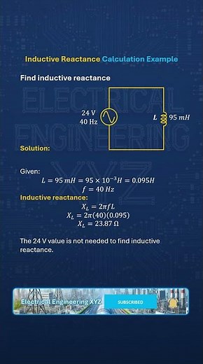 Inductive Reactance Made Easy ⚡Inductive reactance of 95 mH Inductor at 40Hz