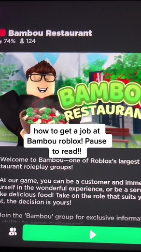 how to get a job at Bambou! from a Bambou Supervisor! I hope this helps :) #bambouroblox #ClearlyTransform #robloxx #viral #firstvideo