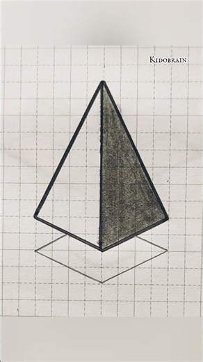 Easy 3D Pyramid Drawing 🔺 | Mind-Blowing Optical Illusion Trick! #shorts
