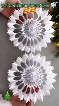 DIY Christmas Snowflake ❄️ 🥰🥰 #christmas #christmastime #shorts #viral