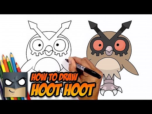 How to Draw Hoot Hoot | Pokemon | Step-by-Step Tutorial - Videos For Kids