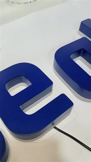 Wong Allen on Instagram: "✨ Blue Spray Stainless Steel Backlit Signs — Cool Glow, Premium Vibe 💡Crafted with blue spray-painted stainless steel frame, white acrylic backplate & built-in waterproof LEDs, these backlit signs cast a soft, even & stylish blue glow. 💡Waterproof, durable and easy to install 💡Their sleek modern silhouette elevates any space: storefronts, cafes, offices or brand walls. 📩★WhatsApp: +1(332)260-2434 📩★Email: tina@sunsignad.com #BlueBacklitSigns #StainlessSteelLetters