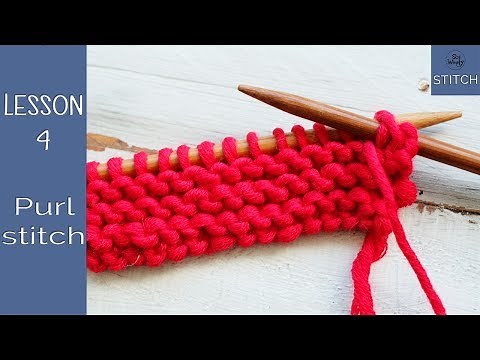 Learn how to knit quickly: Lesson 4-How to Purl (Purl stitch)-So Woolly