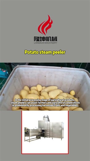 Operation process of potato peeling machine