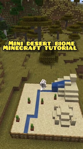Minecraft|Mini desert biome tutorial! #minecraft #buliding #trend #viral #gaming #minecraftbuilding