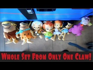 Winning The Entire Flintstone Collection In One Sugarloaf Claw Machine!!!