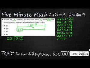 5th Grade STAAR Practice Division with 2-Digit Divisors (5.3C - #4)