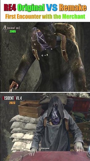 RE4 Original vs Remake: First Encounter with the Merchant #ResidentEvil