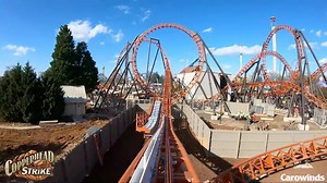 Full front seat POV of the new Copperhead Strike opening soon at Carowinds! Who is looking forward to riding? | Theme Park Review