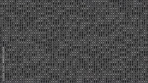 Binary code digital information. Machine code, CPU operation, 0 and 1 numbers. Seamless loop, 16 bit depth