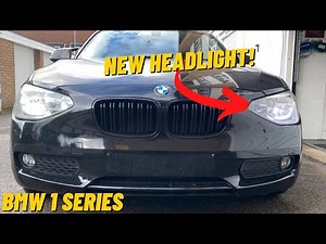 How do you replace the front headlight of the BMW 1 Series?