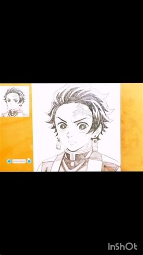 Tanjiro Kamado Pencil Drawing | Demon Slayer Fan Art - Step by Step
