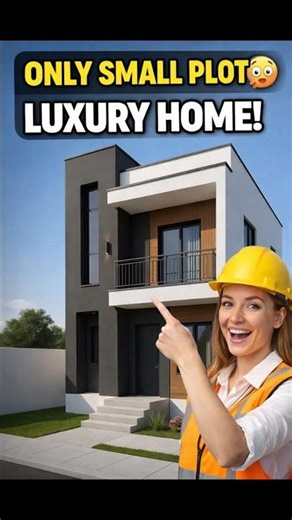 Small Plot Modern House Design That Looks Luxurious! 😍🏡#shorts