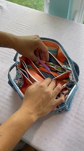 This is your chance to save $10 off my online course for this Sew Together Bag by Sew Demented! It's so handy I've made 3 of them for organizing all kinds of supplies- pens, markers, crochet supplies, etc. 🎥 My course includes 16 step-by-step videos that never expire so you can watch them on your own time and at your own pace! ❤ Just comment "SewTogether" below and I'll send you the link and pattern info! | Crafty Gemini