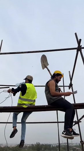 Construction Site Activities with Safety Gear