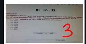Question:The number of defective parts per minute at a qualit... | Filo