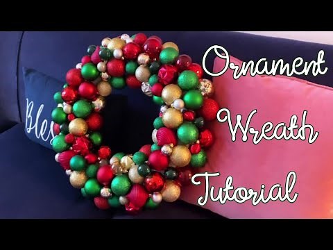 How To Make An Ornament Wreath Using A Pool Noodle
