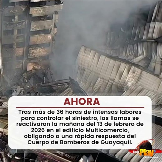 🔺️#Ahora -#Ecuador🇪🇨▶️ Incendio en edificio Multicomercio vuelve a encender las alertas en Guayaquil