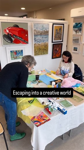 Work_Of_Joy on Instagram: "The workshops are in full swing, and this weekend we created to a very different beat. The pulse of live drumming shifted the energy in the room. It felt like we’d slipped out of the everyday and into another world! There’s something powerful about trusting your instincts. You play. You let go. You surprise yourself. If you’re craving space to create, to reconnect with your own rhythm, and to experience art as a joyful practice, come and join us. Workshops are held eve