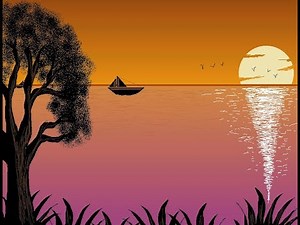 How To Draw A Sunset in MS Paint