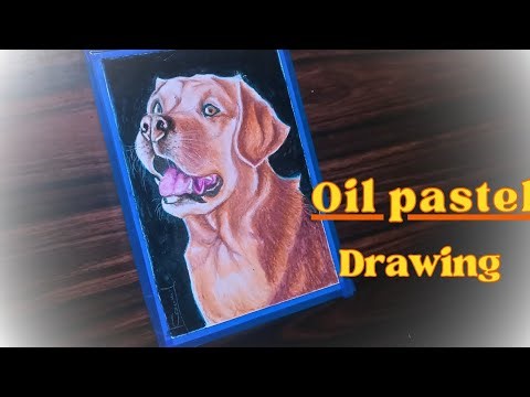 Cute dog Drawing, Dog Drawing with oil pastel, #youtubevideo #drawing