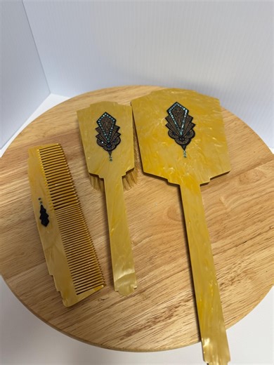 Art Deco Celluloid Dresser Set Bakelite. - Etsy