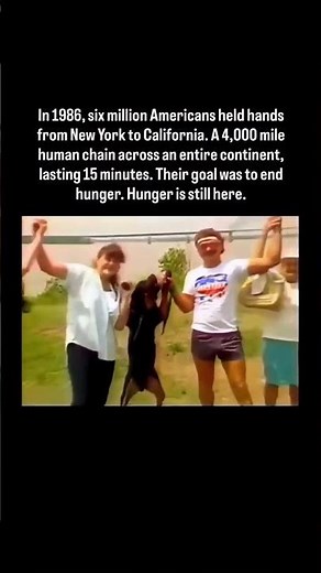 Hands Across America Millions Formed a Human Chain in 1986 🇺🇸🤝In 1986, something remarkable