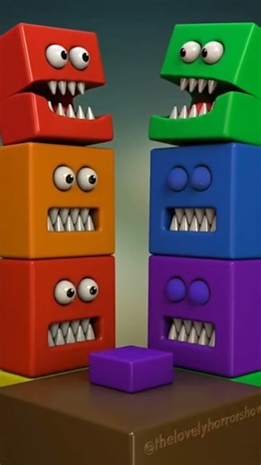Purple Monster vs Green Block – Hilarious 3D Loop!