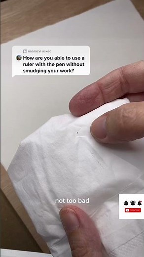 How to Use a Ruler Without Smudging the Ink #drawingtips #drawing #drafting