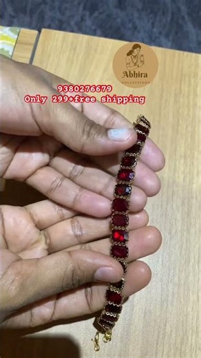 Very beautiful and elegant red ruby stone neckalace come choker design only 299rs
