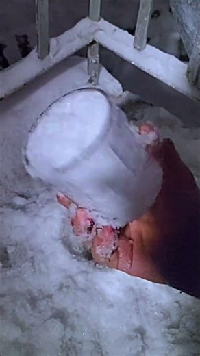 We will see how much water is obtained when a glass of snow melts