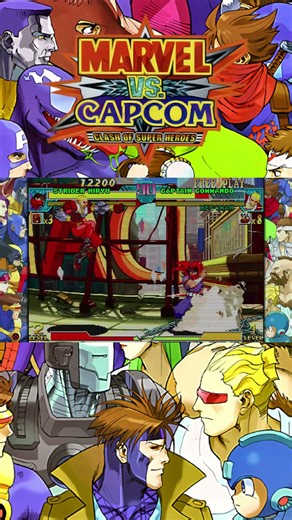 MARVEL VS CAPCOM 💥 | Strider Hiryu 🦅 🆚Captain Commando 🎖️ #shorts