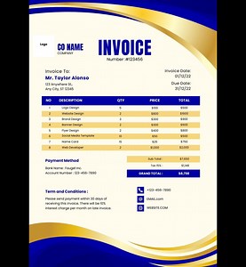 Editable Invoice Template: Modern Small Business Form (instant Download) - Etsy Australia
