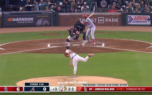 勇士小胡子斯特莱德拿下赛季第250次三振