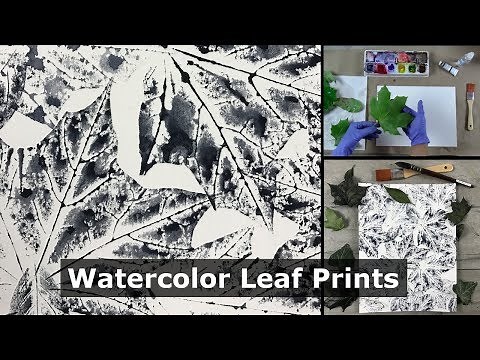 How To Make a Watercolor Leaf Print- FAST & EASY with amazing results