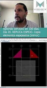 Learn SAP 2000 in 100 days. Day 20: Mirror Replication. #virmex #sap2000in100days #structures