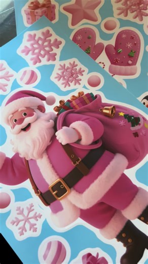 Check out These cute Christmas 🤶🏼 window stickers just love The Pink 🎀🎀#fyp #for #windows #christmas #stickers