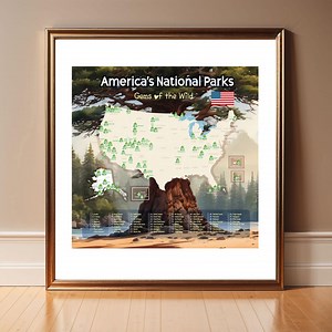 USA National Parks Map Poster (digital Download) - Etsy