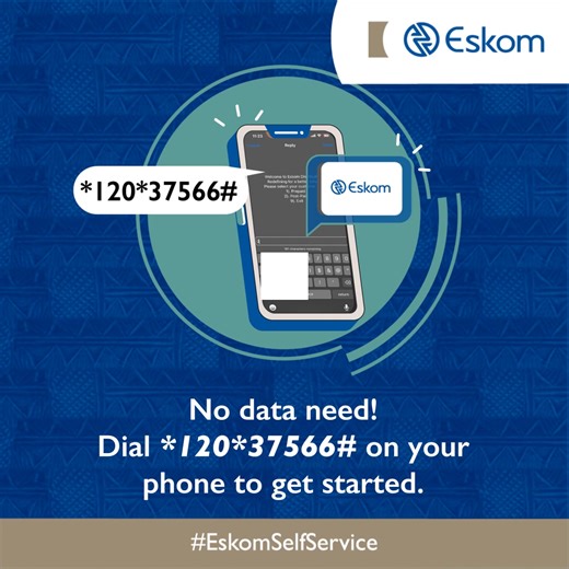 7.4K views · 32 reactions | With Eskom’s simplified USSD Channel you don’t need data. You only need airtime. Dial *120*37566# to receive a menu of services. | Eskom Hld SOC Ltd | Facebook