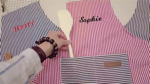 Custom Embroidered Apron for Kids, Striped Apron With Pocket, Cooking Apron for Boys/girls, Kitchen Toddler Gift, Christmas Gift for Child - Etsy