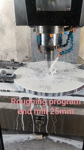 #vmc Roughing program end mill 25mm offset area clearance please like and subscribe my channel