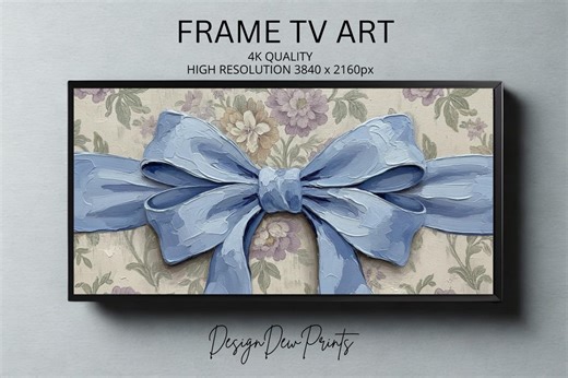 Coquette Bow Frame TV Art, Trendy Ribbon Screensaver for Smart Tvs, Feminine Bridal Shower or Birthday Party Bow - Etsy