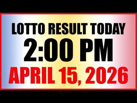 Lotto Result Today 2pm Draw April 15, 2026 Swertres Ez2 PCSO