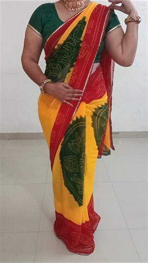 Saree draping tutorial for beginners/parfect hips -sholder pleats #saree #drape #look #fashion