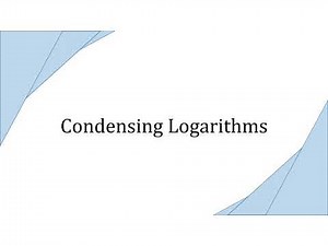 6 5 3 Condensing Logarithms