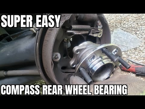 07-17 Jeep Compass Rear Wheel Bearing with Drum Replacement how to