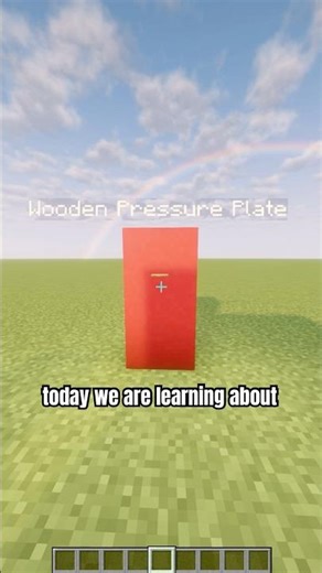 Minecraft Redstone School: Wooden Pressure Plate #minecraft #minecraftshorts #redstone