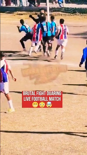 Shocking Football Fight During Live Match 😱 #shorts #viral #football