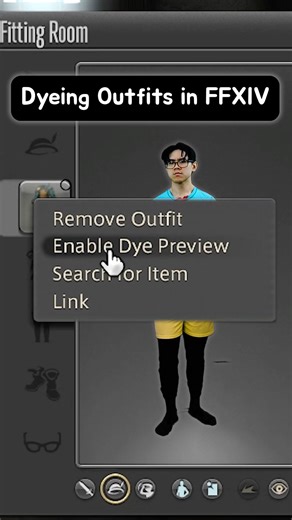 Dyeing Gear / Glam in FFXIV